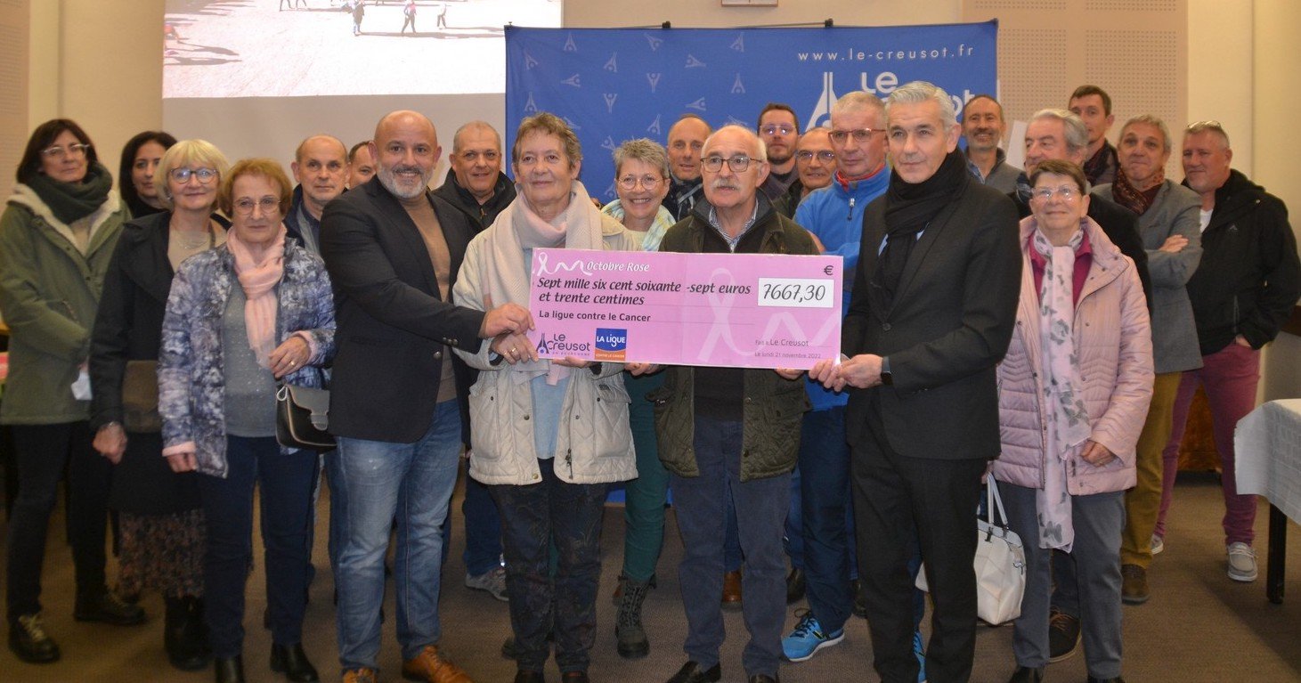 LE CREUSOT : Un don de 7667,30 € remis à la Ligue contre le Cancer